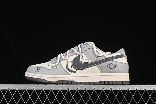 All categories Nk SB Dunk Series Nk SB Dunk Low High-end customized low-top sneakers Nike SB Dunk Low Off-White series Strap with love gray hook Anniversary high-end customized low-top casual sneakers DM6868-078